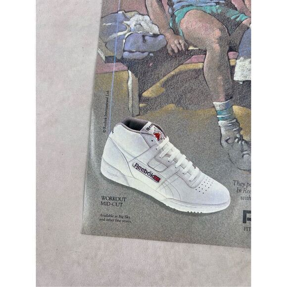 Vintage 1986 Reebok Because Life Is Not A Spectator Sport Paper Print Ad - Picture 2 of 6